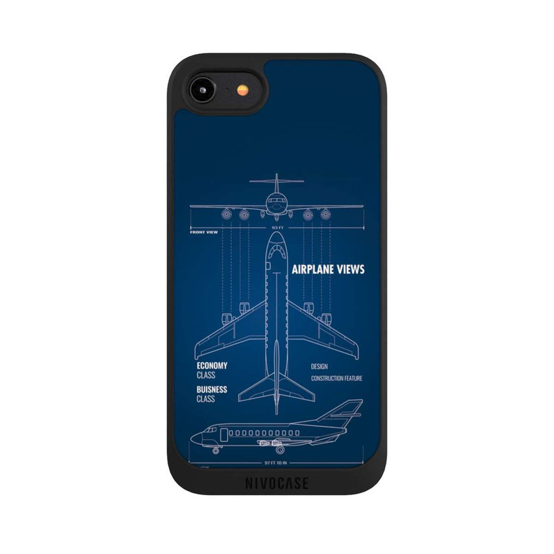 iPhone 8 NIVOpure Flugzeug-Wireframe