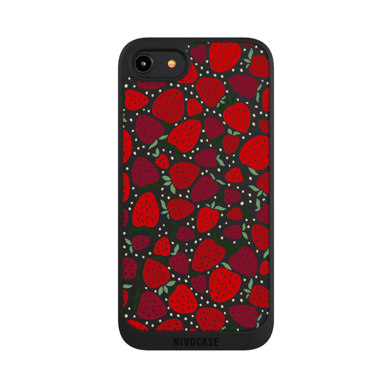 iPhone 8 NIVOpure Strawberry Pattern Comic Transparent