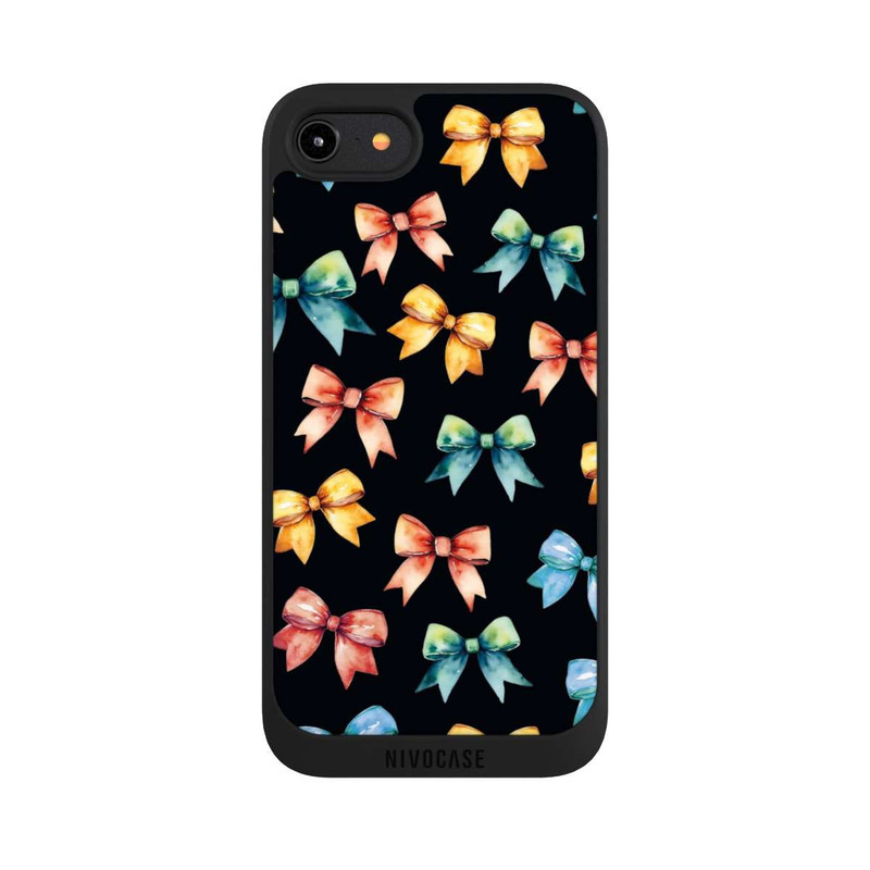 iPhone 8 NIVOpure Rainbow Bows Black