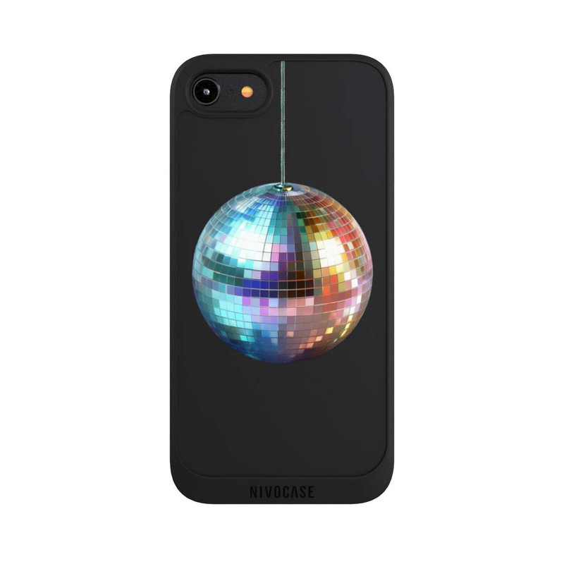 iPhone 8 NIVOpure Disco Balls Party Blue Gold Transparent with AI
