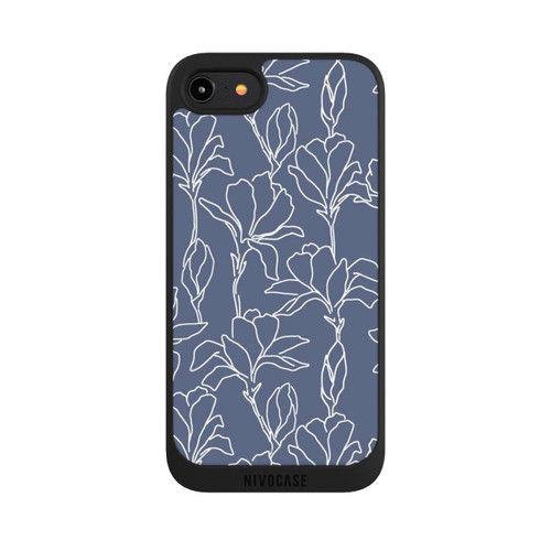 Apple iPhone 8 NIVOpure Flower Silhouettes on Blue