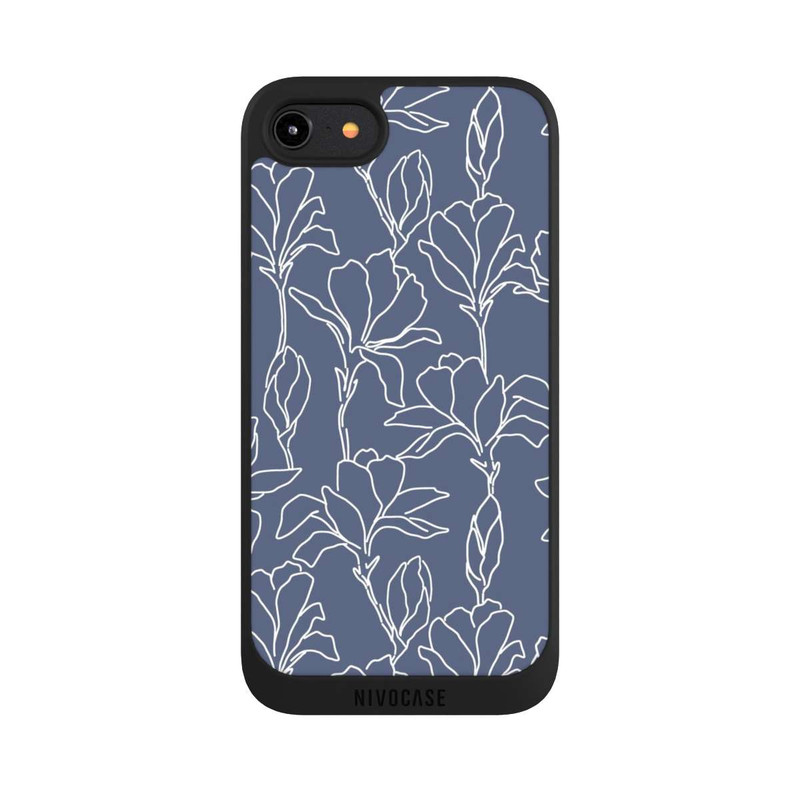 iPhone 8 NIVOpure Flower Silhouettes on Blue
