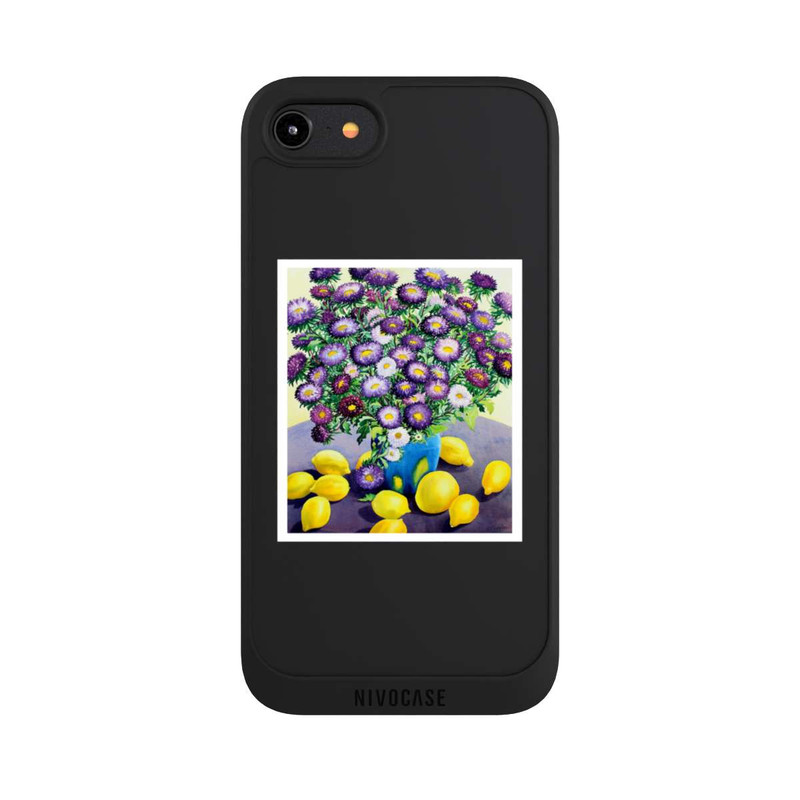 iPhone 8 NIVOpure Purple Asters and Lemons by Christopher Ryland