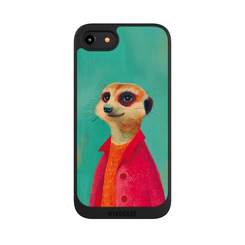 iPhone 8 NIVOpure Meerkat Green Illustration