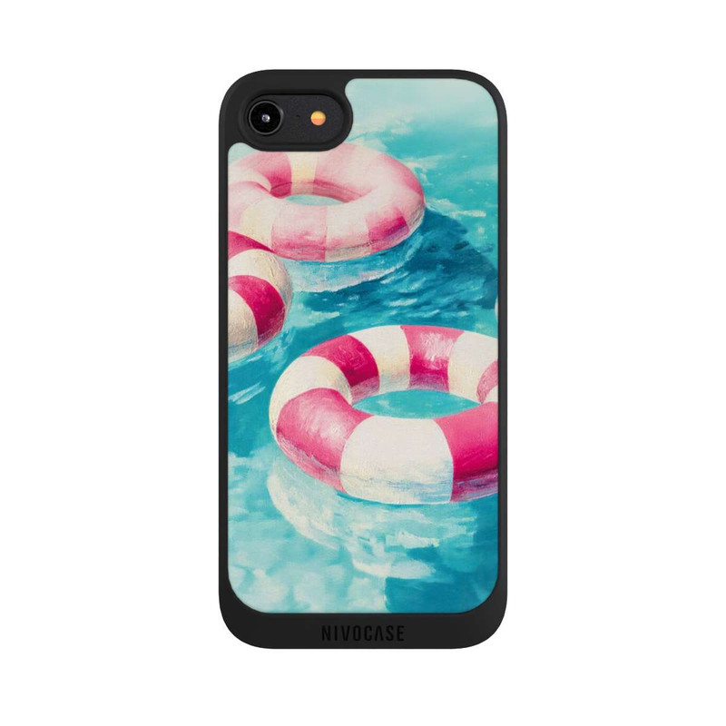 iPhone 8 NIVOpure Striped Swim Rings in The Pool