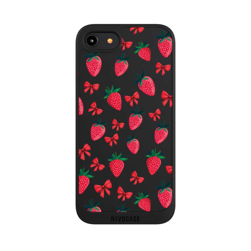 iPhone 8 NIVOpure Strawberry Heart Ribbon Pattern Transparent