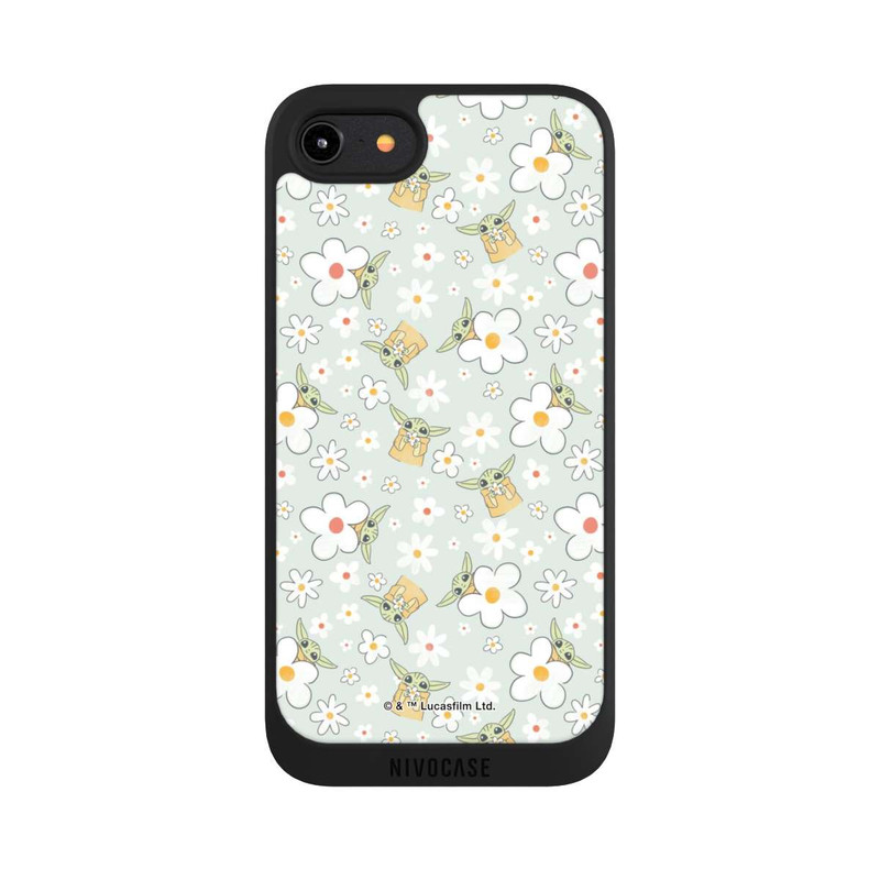 iPhone 8 NIVOpure Baby Yoda Blumen Muster