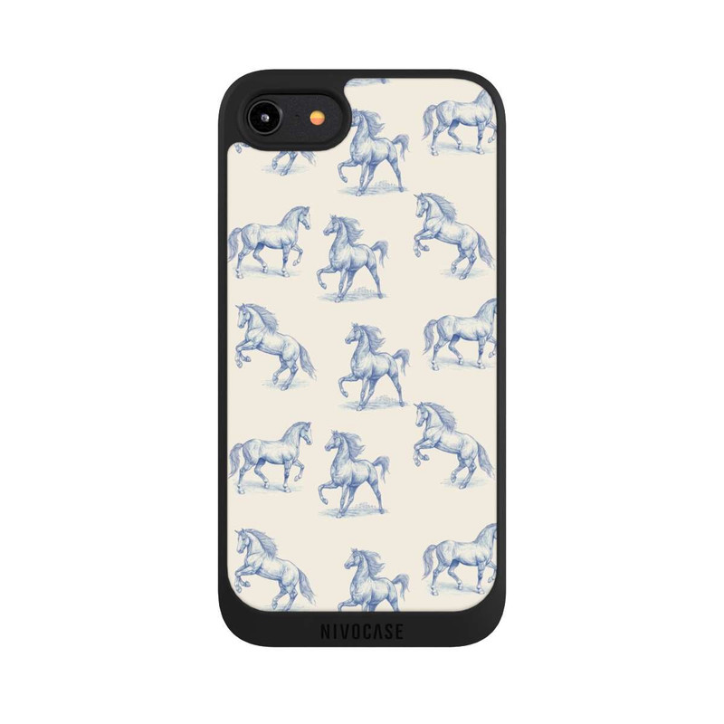 iPhone 8 NIVOpure Horses Pattern Toile de Jouy mit KI
