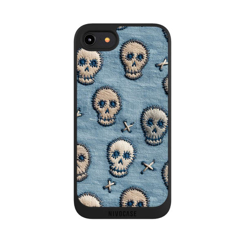 Apple iPhone 8 NIVOpure Skulls on Jeans Pattern