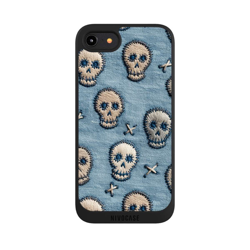 iPhone 8 NIVOpure Skulls on Jeans Pattern