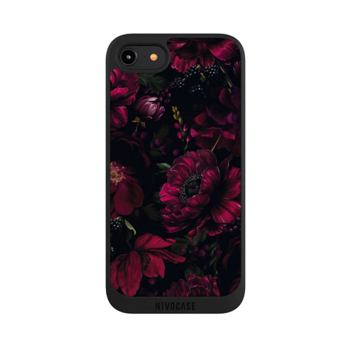 Apple iPhone 8 NIVOpure Dunkle Rote Blumen Liebe
