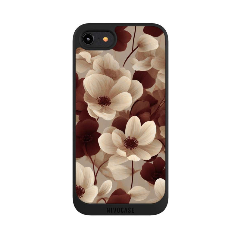 iPhone 8 NIVOpure Naturfarbenes Blumenmuster mit KI