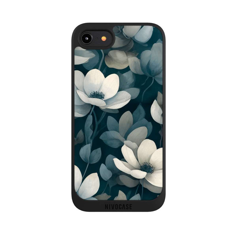 iPhone 8 NIVOpure Negative Flower Petrol White with AI