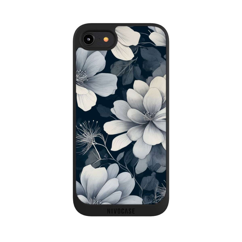 iPhone 8 NIVOpure Negative Flower Blue White with AI