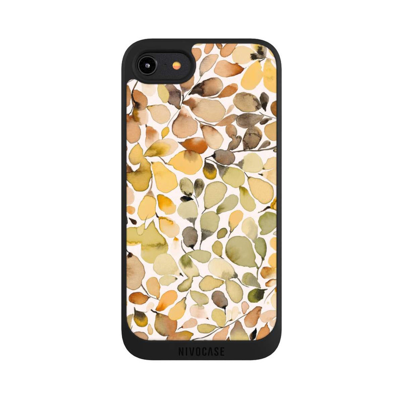 iPhone 8 NIVOpure Eukalyptus Aquarellblätter Braun Herbst
