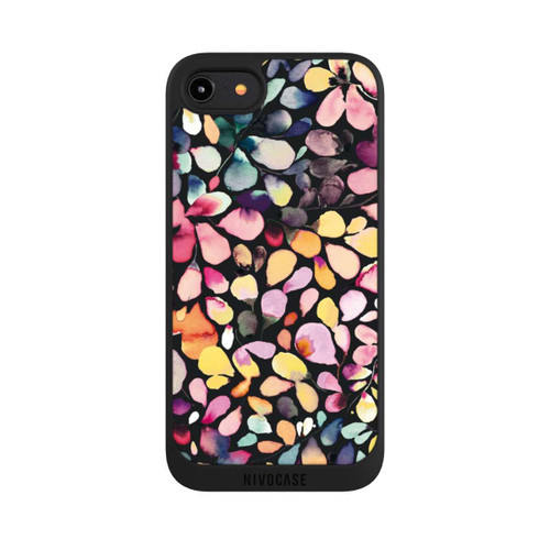 Apple iPhone 8 NIVOpure Eucalyptus Watercolor Leaves Black