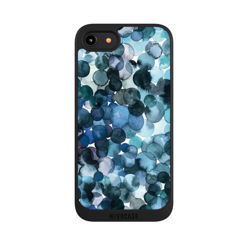 iPhone 8 NIVOpure Watercolor Dots Blue Pattern