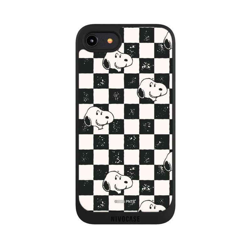 iPhone 8 NIVOpure Snoopy Heads Checked Pattern