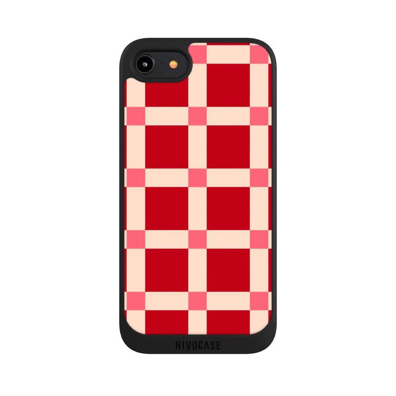 iPhone 8 NIVOpure Big Red Checked Pattern