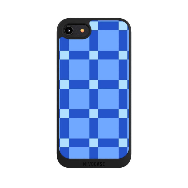 iPhone 8 NIVOpure Big Blue Checked Pattern