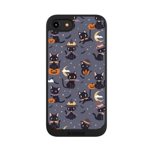 Apple iPhone 8 NIVOpure Cute Halloween Witch Cats and Pumpkins