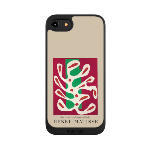 Apple iPhone 8 NIVOpure Blanche sur Fond Rouge et Vert by Henri Matisse