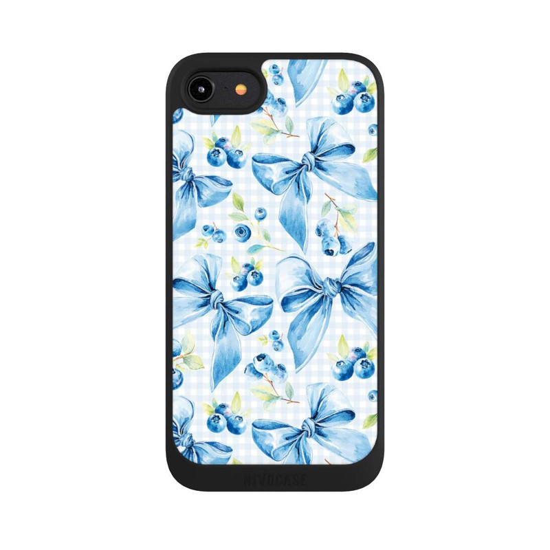 iPhone 8 NIVOpure Nœuds bleus et myrtilles avec IA