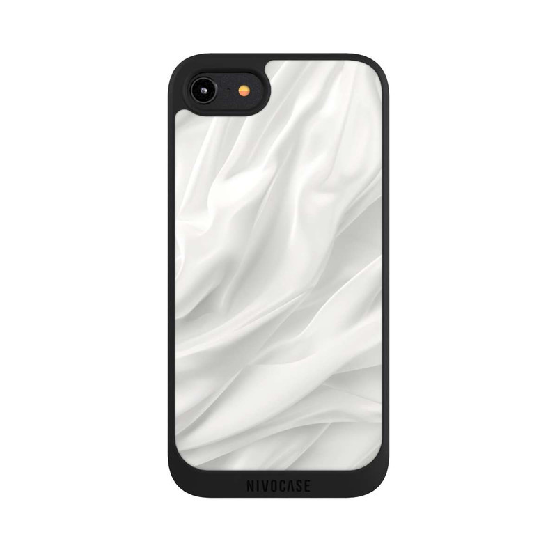 iPhone 8 NIVOpure Weiße Seidenmatte Textur mit KI