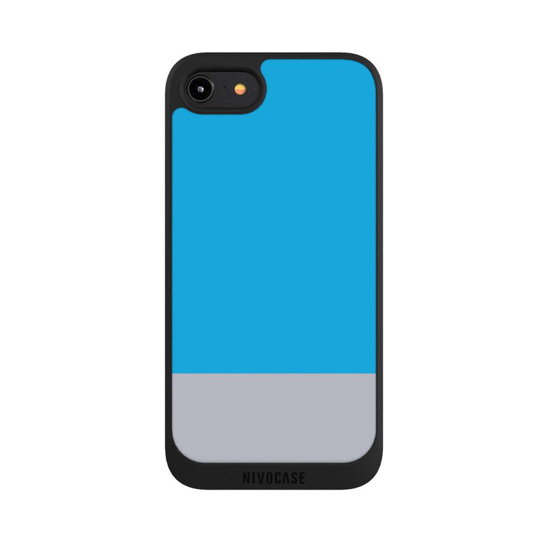 iPhone 8 NIVOpure Hellblau Grau Farbkombi