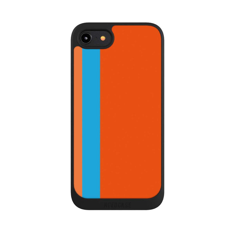 iPhone 8 NIVOpure Rayures Orange Bleu