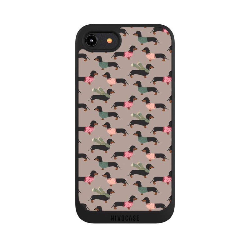 iPhone 8 NIVOpure Dackel Muster Winter