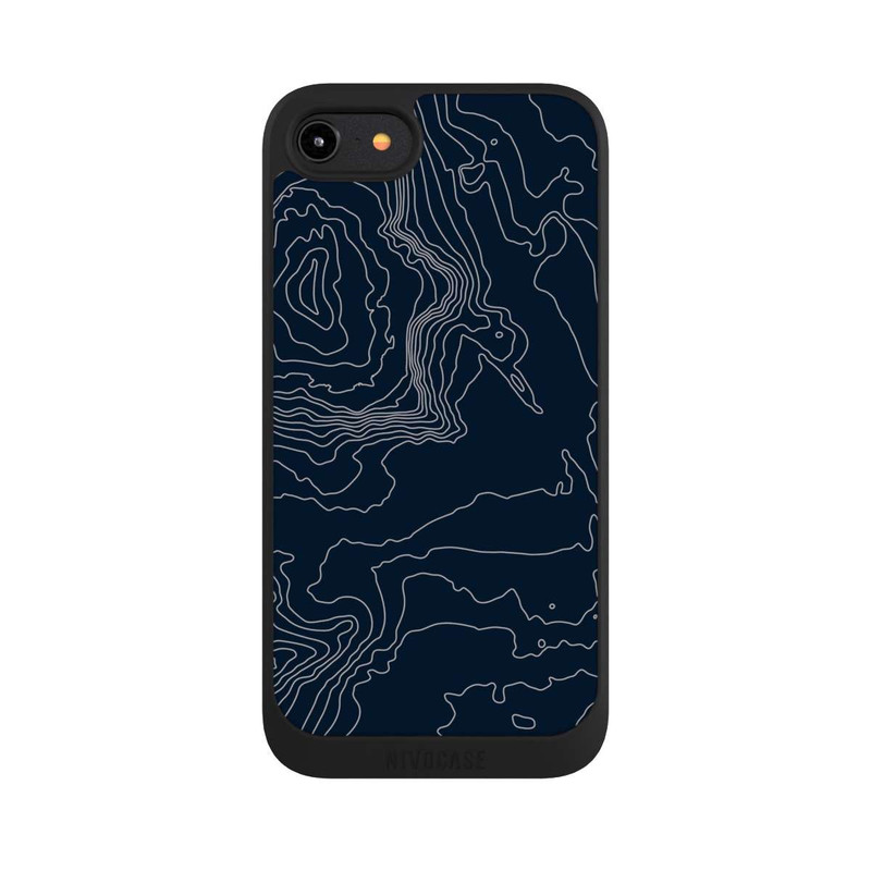 iPhone 8 NIVOpure Berg Höhenlinien Dunkel