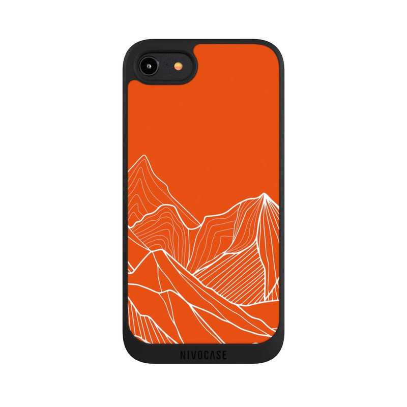 iPhone 8 NIVOpure Höhenlinien Berg Orange