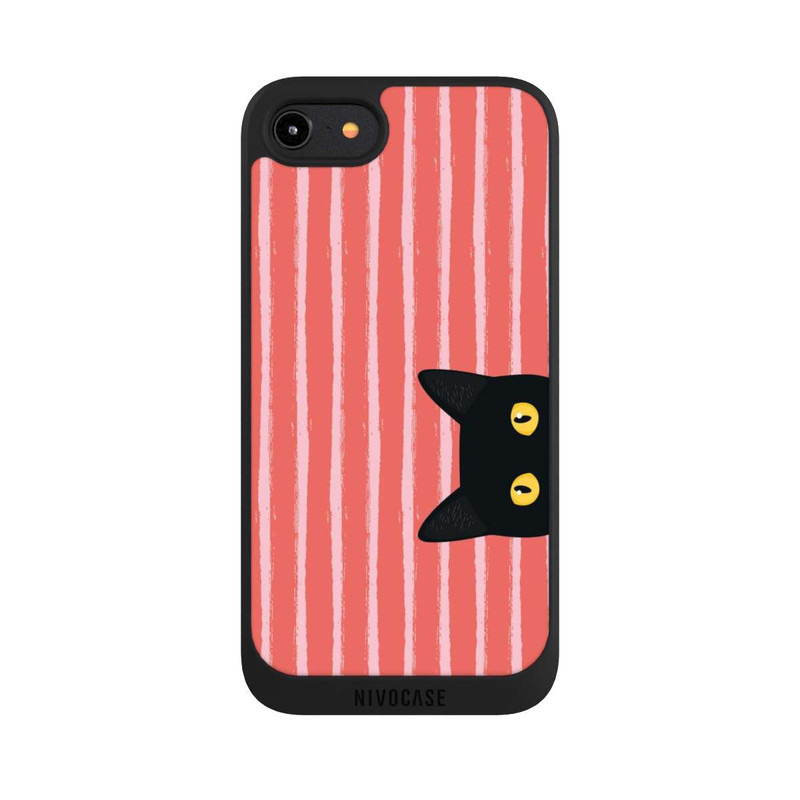 iPhone 8 NIVOpure Schwarze Katze Gestreift Orange
