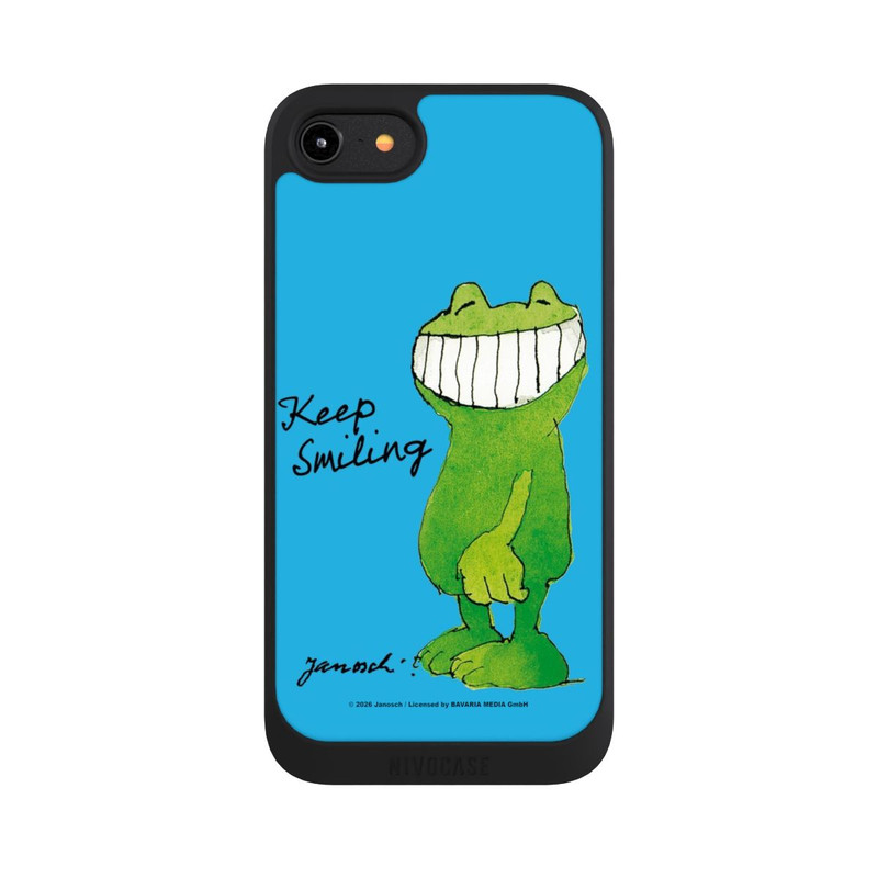 iPhone 8 NIVOpure Janosch Frosch Keep Smiling Blue