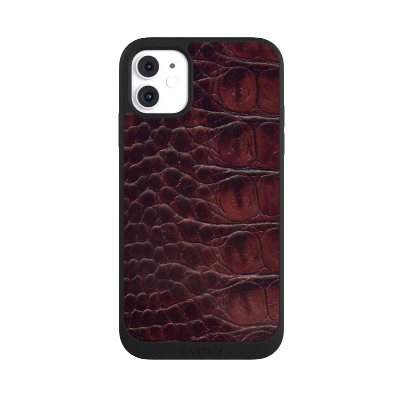 iPhone 11 NIVOpure Kroco Dunkelbraun