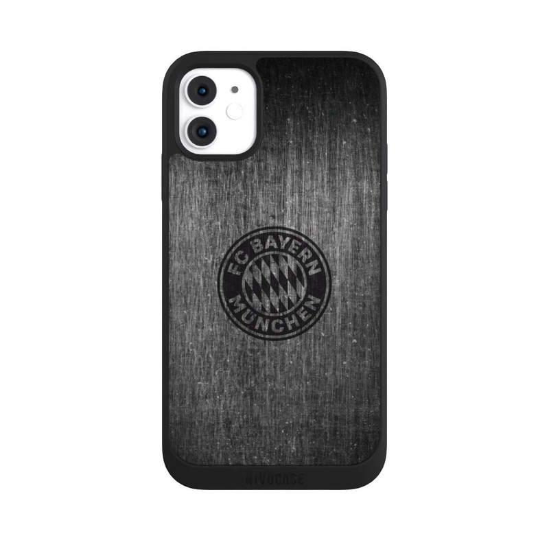iPhone 11 NIVOpure Metalllook FCB Logo einfarbig