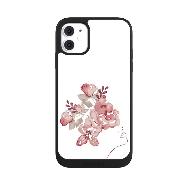 iPhone 11 NIVOpure Line Art Gesicht Blumen
