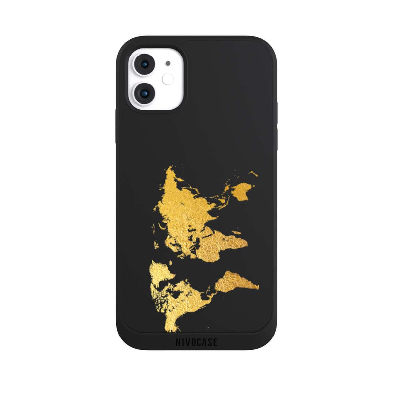 iPhone 11 NIVOpure World Map Gold Transparent