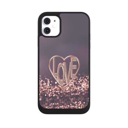 Apple iPhone 11 NIVOpure LOVE Glitzerrosa