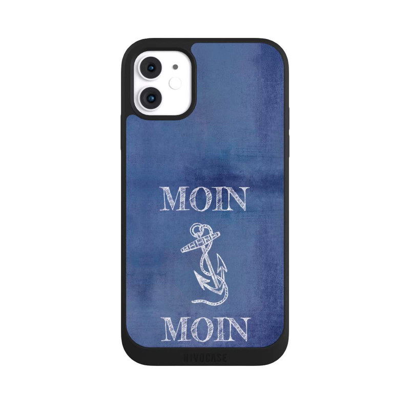 iPhone 11 NIVOpure Moin Anker grunge blau
