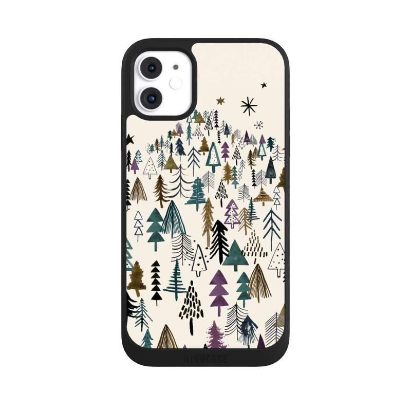 iPhone 11 NIVOpure Bergbäume Wald Lila