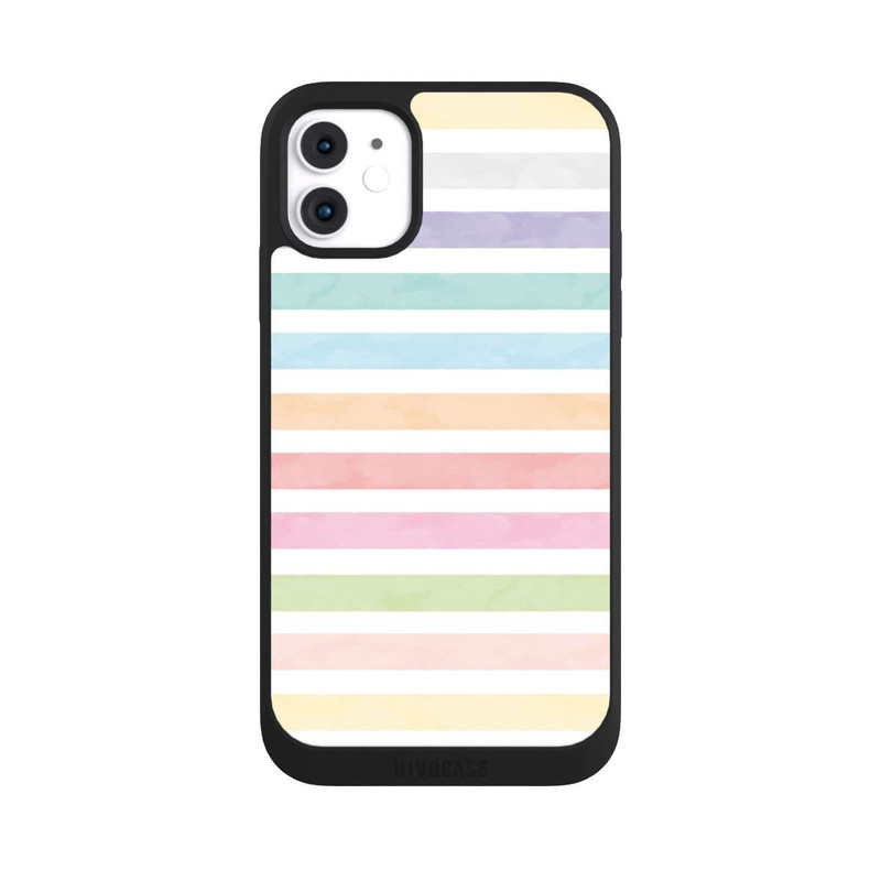 iPhone 11 NIVOpure Regenbogenfarbene Streifen