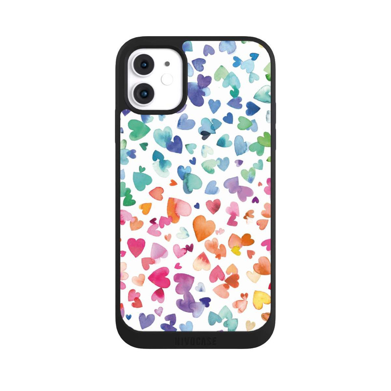 iPhone 11 NIVOpure Liebesherzen aquarell