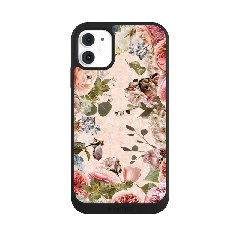 iPhone 11 NIVOpure Blumenrahmen Pfingstrosen Pastell