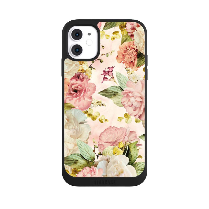iPhone 11 NIVOpure Flower Frame Peonies beige