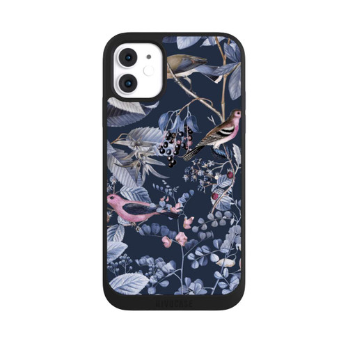 Apple iPhone 11 NIVOpure Vögel und Beeren blau