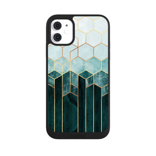 Apple iPhone 11 NIVOpure Teal Hexagons