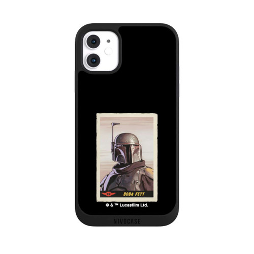 Apple iPhone 11 NIVOpure Boba Fett Badges Black Background