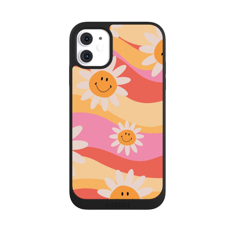 iPhone 11 NIVOpure Retro Smiles Orange Colorful